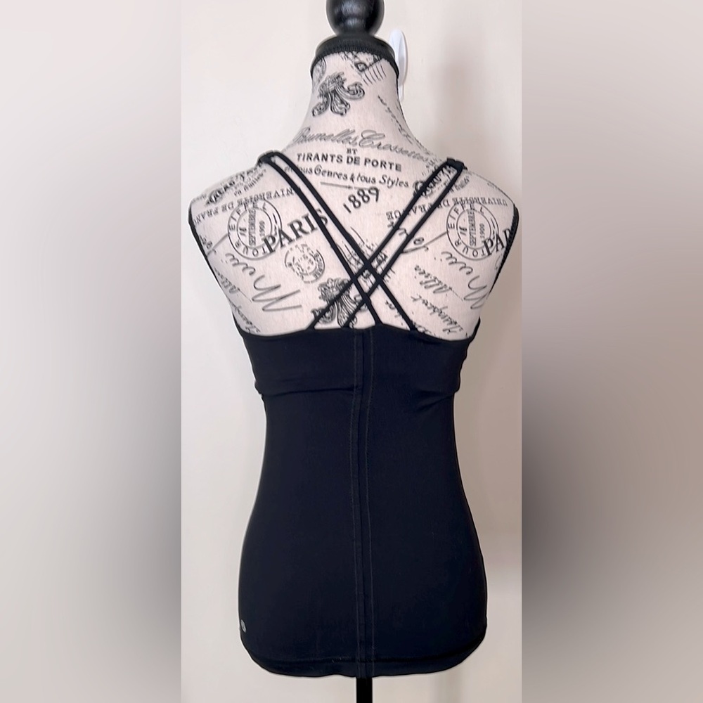 Lululemon Free‎ To Be Tank Black Size 6 Yoga Workout Running Athleisure GUC